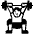 Person Lifting Weights High Contrast Default Emoji from Fluent Emoji High Contrast Set