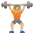 Person Lifting Weights Medium Light Skin Tone Emoji from Noto Emoji Set