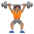 Person Lifting Weights Medium Skin Tone Emoji from Noto Emoji Set
