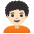 Person Light Skin Tone Curly Hair Emoji from Noto Emoji Set
