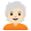 Person Light Skin Tone White Hair Emoji from Noto Emoji Set