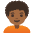 Person Medium Dark Skin Tone Curly Hair Emoji from Noto Emoji Set