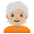 Person Medium Light Skin Tone White Hair Emoji from Noto Emoji Set