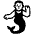 Person Merpeople High Contrast Default Emoji from Fluent Emoji High Contrast Set