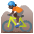 Person Mountain Biking Dark Skin Tone Emoji from Noto Emoji Set