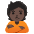 Person Pouting Dark Skin Tone Emoji from Noto Emoji Set
