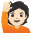 Person Raising Hand Light Skin Tone Emoji from Noto Emoji Set