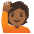 Person Raising Hand Medium Dark Skin Tone Emoji from Noto Emoji Set