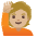 Person Raising Hand Medium Light Skin Tone Emoji from Noto Emoji Set