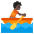 Person Rowing Boat Dark Skin Tone Emoji from Noto Emoji Set