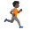 Person Running Facing Right Dark Skin Tone Emoji from Noto Emoji Set