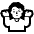 Person Shrugging High Contrast Default Emoji from Fluent Emoji High Contrast Set