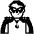 Person Supervillain High Contrast Default Emoji from Fluent Emoji High Contrast Set