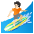 Person Surfing Light Skin Tone Emoji from Noto Emoji Set