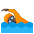 Person Swimming Dark Skin Tone Emoji from Noto Emoji Set