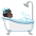 Person Taking Bath Dark Skin Tone Emoji from Noto Emoji Set