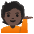 Person Tipping Hand Dark Skin Tone Emoji from Noto Emoji Set
