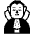 Person Vampire High Contrast Default Emoji from Fluent Emoji High Contrast Set