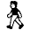 Person Walking High Contrast Default Emoji from Fluent Emoji High Contrast Set