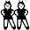 Person With Bunny Ears High Contrast Emoji from Fluent Emoji High Contrast Set