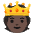 Person With Crown Dark Skin Tone Emoji from Noto Emoji Set