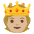 Person With Crown Medium Light Skin Tone Emoji from Noto Emoji Set
