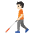 Person With White Cane Light Skin Tone Emoji from Noto Emoji Set
