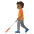 Person With White Cane Medium Dark Skin Tone Emoji from Noto Emoji Set