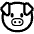 Pig Face High Contrast Emoji from Fluent Emoji High Contrast Set