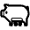 Pig High Contrast Emoji from Fluent Emoji High Contrast Set