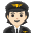Pilot Light Skin Tone Emoji from Noto Emoji Set