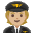 Pilot Medium Light Skin Tone Emoji from Noto Emoji Set