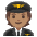 Pilot Medium Skin Tone Emoji from Noto Emoji Set