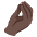 Pinched Fingers Dark Skin Tone Emoji from Noto Emoji Set