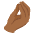 Pinched Fingers Medium Dark Skin Tone Emoji from Noto Emoji Set