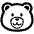 Polar Bear High Contrast Emoji from Fluent Emoji High Contrast Set