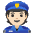 Police Officer Light Skin Tone Emoji from Noto Emoji Set