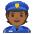 Police Officer Medium Dark Skin Tone Emoji from Noto Emoji Set