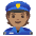 Police Officer Medium Skin Tone Emoji from Noto Emoji Set