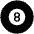 Pool 8 Ball High Contrast Emoji from Fluent Emoji High Contrast Set