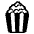 Popcorn High Contrast Emoji from Fluent Emoji High Contrast Set