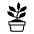 Potted Plant High Contrast Emoji from Fluent Emoji High Contrast Set