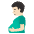 Pregnant Man Light Skin Tone Emoji from Noto Emoji Set