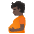 Pregnant Person Dark Skin Tone Emoji from Noto Emoji Set