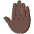 Raised Back Of Hand Dark Skin Tone Emoji from Noto Emoji Set