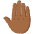 Raised Back Of Hand Medium Dark Skin Tone Emoji from Noto Emoji Set