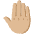 Raised Back Of Hand Medium Light Skin Tone Emoji from Noto Emoji Set
