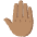 Raised Back Of Hand Medium Skin Tone Emoji from Noto Emoji Set