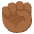 Raised Fist Medium Dark Skin Tone Emoji from Noto Emoji Set