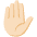Raised Hand Light Skin Tone Emoji from Noto Emoji Set